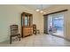 Bright dining area with sliding glass door access to the outdoor patio at 2705 Cuckoo Shrike Ave, North Las Vegas, NV 89084