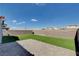 A backyard featuring artificial turf, brick perimeter, and a block wall at 3524 Crotone Ave, Henderson, NV 89044