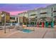 Outdoor courtyard features a jacuzzi with colorful cabanas providing relaxation and a resort-style ambiance at 353 E Bonneville Ave # 447, Las Vegas, NV 89101