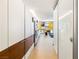 Hallway view showing modern decor with a gourmet kitchen and living area beyond at 3722 Las Vegas Blvd # 1709, Las Vegas, NV 89158