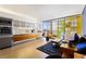 Bright open-concept living room featuring modern kitchen, expansive windows, and stylish decor at 3722 Las Vegas Blvd # 1709, Las Vegas, NV 89158