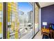 Gorgeous views of the city from the windows enhance the luxury feel of this room at 3722 Las Vegas Blvd # 1709, Las Vegas, NV 89158