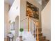 Entryway with high ceilings, staircase, and decorative accents at 404 Via Sonador, Henderson, NV 89012