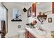 Bright bathroom with classic fixtures, including a marble countertop, and decorative accents at 5005 Harmony Ave, Las Vegas, NV 89107