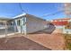 Backyard featuring a gravel area, and the exterior of the home at 513 Elm St, Boulder City, NV 89005