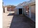 View of the backyard featuring an enclosed shed with dual doors at 6760 Fallona Ave, Las Vegas, NV 89156