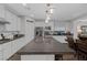 Spacious kitchen island with modern fixtures and stainless-steel appliances at 8 Via Dolcetto, Henderson, NV 89011