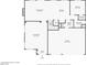 First floor plan showing layout of living room, dining room, kitchen, bedrooms and garage at 820 Sandhill Sage St, Henderson, NV 89052
