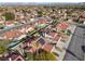 Residential neighborhood featuring tile roofs, desert landscaping, and backyard pools at 8912 Dio Guardi Dr, Las Vegas, NV 89117