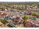 Aerial view of a community with lush trees, refreshing pools, and attractive desert landscaping at 8912 Dio Guardi Dr, Las Vegas, NV 89117