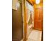 Cozy bathroom features a shower and tub combination with unique curtain and wood accents at , Mount Charleston, NV 89124