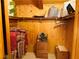 Well-organized closet with ample storage space featuring wood paneling and shelving at , Mount Charleston, NV 89124
