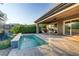 Wonderful backyard with a pool, patio, and mountain views at 15 Reflection Bay Dr, Henderson, NV 89011