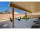 Covered patio featuring an outdoor seating area at 262 Calvino Ave, Las Vegas, NV 89183