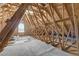 Open attic featuring natural light, architectural frame and a carpeted floor at 3196 Mateuse St, Logandale, NV 89021