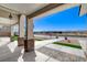 View from covered porch overlooking the desert landscape at 3196 Mateuse St, Logandale, NV 89021