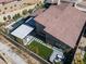 Aerial view of a home with a private backyard oasis, including a pool, spa, and patio at 333 Highview Ridge Ave, Las Vegas, NV 89138