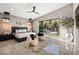 Modern main bedroom featuring a patio and glass sliding doors to the pool at 333 Highview Ridge Ave, Las Vegas, NV 89138