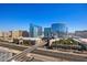 Bright daytime skyline view showcasing the Cosmopolitan and Aria Resort and Casino at 4575 Dean Martin Dr # 3009, Las Vegas, NV 89103