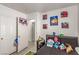 This bedroom has a closet and fun decor at 4786 Valleyside Ave, Las Vegas, NV 89115