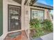 Close-up of the front door with security gate and 'WELCOME' doormat at 5200 Valley Glen St, Las Vegas, NV 89119