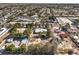 Aerial shot of a home in a quiet neighborhood with lush landscaping at 5715 Gilbert Ln, Las Vegas, NV 89130