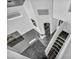 An interior view from above, revealing the home's modern architecture, staircase, and open floor plan at 7308 Alpine Ridge St, Las Vegas, NV 89131