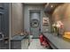 Stylish bathroom with toilet room, vanity space, and gray design at 2747 Paradise Rd # Ph 3604, Las Vegas, NV 89109