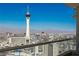 Stunning city view showcases the iconic Stratosphere Tower and mountain backdrop at 2747 Paradise Rd # Ph 3604, Las Vegas, NV 89109