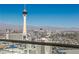 Incredible city view featuring the Stratosphere Tower and the surrounding urban landscape at 2747 Paradise Rd # Ph 3604, Las Vegas, NV 89109