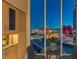 Bright dining area with stunning city views, complemented by modern cabinets and contemporary decor at 2747 Paradise Rd # Ph 3604, Las Vegas, NV 89109