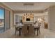 This open dining room area features a modern light fixture and lots of room for entertaining at 2747 Paradise Rd # Ph 3604, Las Vegas, NV 89109