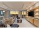 Contemporary living room with an entertainment center, city views and comfortable seating at 2747 Paradise Rd # Ph 3604, Las Vegas, NV 89109
