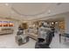 Spacious living room boasts tile floors, recessed lighting and stylish contemporary furnishings at 2747 Paradise Rd # Ph 3604, Las Vegas, NV 89109