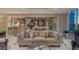 The open floor plan features a bar, dining space and living room with city views at 2747 Paradise Rd # Ph 3604, Las Vegas, NV 89109