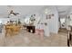 Open-concept dining area with tile flooring and an abundance of natural light at 4301 Fortune Ave, Las Vegas, NV 89107