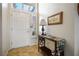 Welcoming foyer with tile flooring, console table, and elegant decor at 8916 Evening Star Dr, Las Vegas, NV 89134