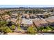 Aerial view of property showing a backyard pool, patio, and desert landscaping at 941 Armandito Dr, Las Vegas, NV 89138