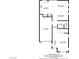Detailed first floor floorplan showcases kitchen, living areas, garage, and bathrooms at 11103 African Sunset St, Henderson, NV 89052