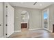 Bedroom features hardwood floors, ceiling fan, walk-in closet, and outdoor views at 11354 Merado Peak Dr, Las Vegas, NV 89135