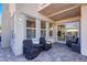 Relax on this home's private patio with decorative brick pavers and access to the home's interior at 11354 Merado Peak Dr, Las Vegas, NV 89135