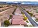 Scenic aerial view highlighting the neighborhood's layout and its proximity to the desert landscape at 2475 Hamonah Dr, Henderson, NV 89044