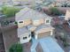 Aerial view of a well-maintained home with a tile roof and desert landscaping in a suburban neighborhood at 2681 Benton Cove St, Laughlin, NV 89029