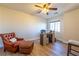 Office with a leather chair, desk, and natural light, ideal for working from home at 2681 Benton Cove St, Laughlin, NV 89029