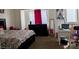 Bedroom with stylish Paris-themed decor, a comfortable bed, and a functional desk at 3681 Hidden Beach Ct, Las Vegas, NV 89115