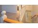 Hallway upstairs with white banister and carpeted flooring at 3725 Shanagolden St, Las Vegas, NV 89129