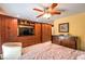 This bedroom has lots of custom storage to maximize space and storage space at 4095 Ridgewood Ave, Las Vegas, NV 89120