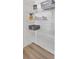 View of pantry with white wire shelving and wood floor at 4305 Morgan Manor St # 3, North Las Vegas, NV 89032