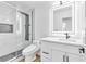 Modern bathroom with a glass shower, dual sink vanity, and sleek finishes at 4880 Hayride St, Las Vegas, NV 89149