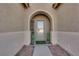 Inviting front entrance with decorative plants adding a touch of elegance at 5949 Pavilion Lakes Ave, Las Vegas, NV 89122